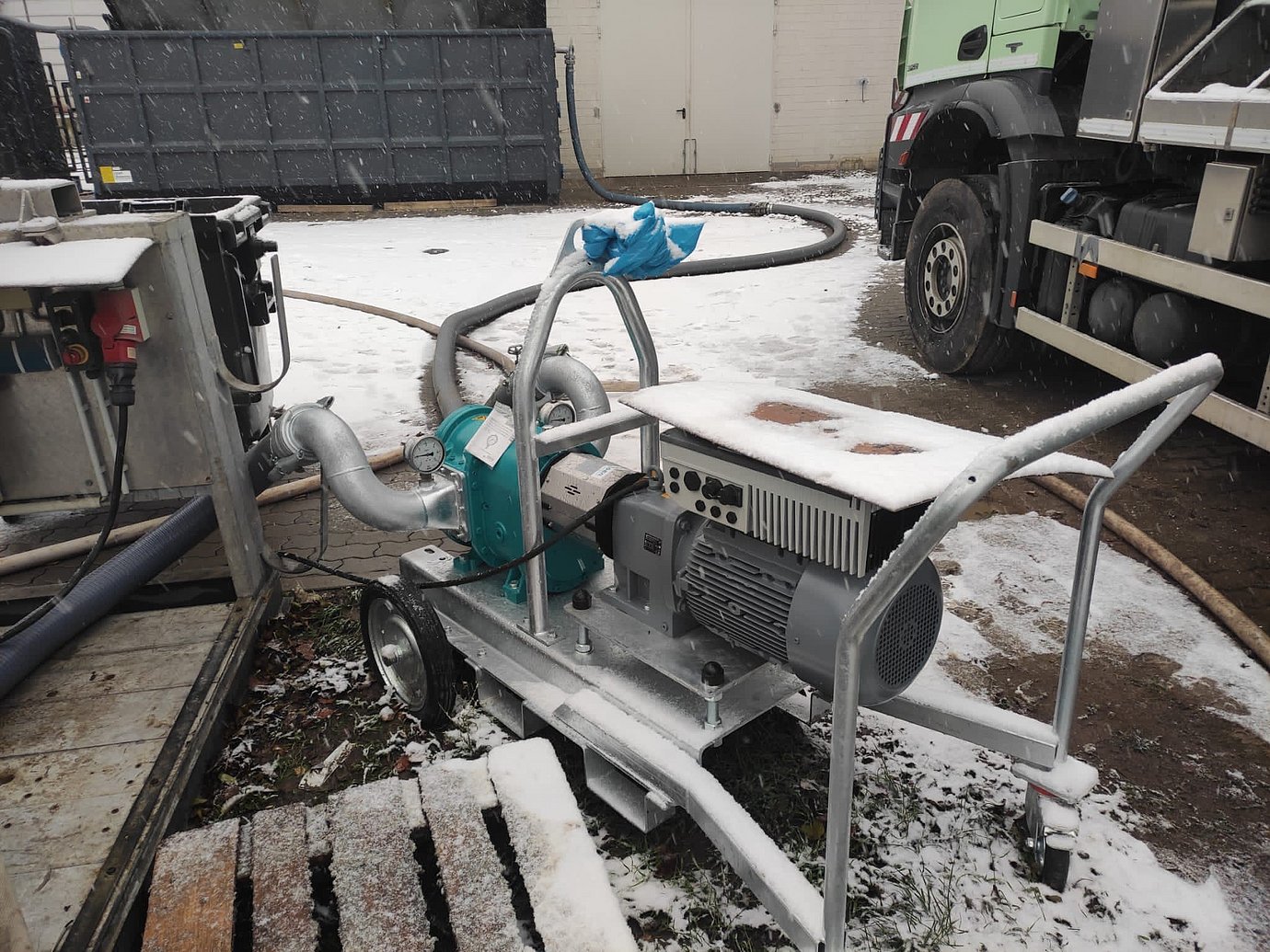 mobile Pumpen für Schlammtransport